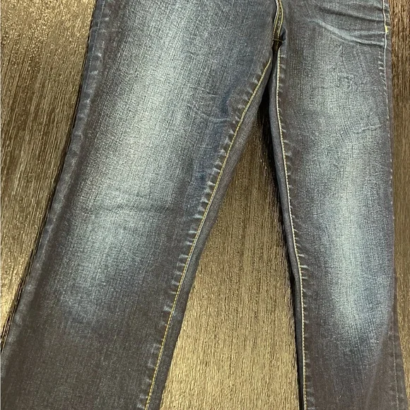 Tory Burch Cropped Slim Boot Cut Jeans Teal‎ Low Rise Designer Size 23